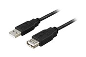 USB Kabel - Deltaco USB2-101S - USB extension cable - USB to USB - 10 cm - USB2-101S