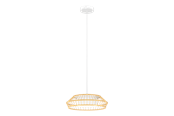 Smart-Home - EGLO YUKU-Z PENDELLEUCHTE Ø460 RGBTW WEISS/BAMBUS - 900842