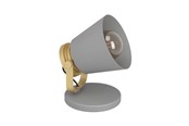 Lampen - EGLO TWICKEN TISCH E27 GRAU/GOLD - 43841