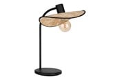 Lampen - EGLO MARYWELL TISCH H465 E27 SCHWARZ/BAMBUS - 44046