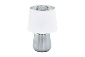 Lampen - EGLO MANALBA TISCH E14 H300 WEISS/SILBER - 99329