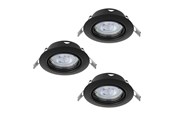 Lampen - EGLO MAZUBY EINGEBAUT. KIP SET Ø87 GU10 3X345LM SCHWARZ - 31924
