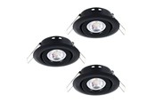 Lampen - EGLO SALICETO MINI-PUCK EINGEBAUT. KIP Ø77 3X350LM 3000K DAMP. SCHWARZ - 31929