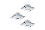 Lampen - EGLO PINEDA EINGEBAUT. SET 3X500LM 78X78 CHROM - 95802