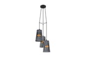 Lampen - EGLO HONEYBOURNE CLUSTER CLUSTER 3XE27 DUNKLES ZINK - 43108