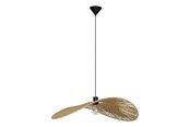 Lampen - EGLO SIRUELA PENDELLEUCHTE 800X600 E27 SCHWARZ/NATUR FSC - 31992