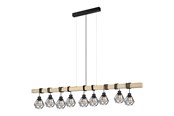 Lampen - EGLO TOWNSHEND 5 LANGER TISCH 9L SCHWARZ/HOLZ - 43134