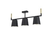Lampen - EGLO LACEY DECKENLEUCHTE 3XE27 L780 SCHWARZ/CREME FSC - 43611