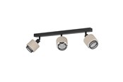 Lampen - EGLO ROSLEY SPOT RAIL L430 3XE14 SCHWARZ/LEINEN - 43658