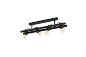 Lampen - EGLO PLIMSOLL DECKE 4XE27 L770 SCHWARZ FSC - 43847