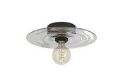 Lampen - EGLO LINTMILL DECKE/WAND Ø300 E27 SCHWARZ/HELLGRAU - 44028