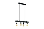 Lampen - EGLO TOWNSHEND LANGER TISCH L700 4XE27 SCHWARZ FSC - 44061