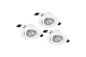 Lampen - EGLO SALICETO INTEGRIERT. SET KIP Ø88 3X450LM DÄMPFER. WEIß - 900745