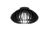 Lampen - EGLO COSSANO 3 DECKE E27 Ø450 SCHWARZ/HOLZ - 901001