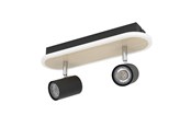 Lampen - EGLO RIMBOCCHI SPOT RAIL L340 12W 1500LM HOLZ/SCHWARZ - 901632
