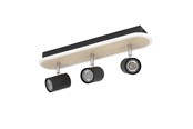 Lampen - EGLO RIMBOCCHI SPOT RAIL L460 20W 2500LM HOLZ/SCHWARZ - 901633