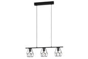 Lampen - EGLO MARDYKE LONG TABLE 3XE27 L775 KLAR/SCHWARZ - 43644