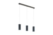 Lampen - EGLO PINTO TEXTIL LANGTISCH 3L E27 GS/GRAU/KLAR - 99286