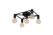 Lampen - EGLO SPEKE DECKENLEUCHTE 5L E27 SCHWARZ - 43721