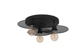 Lampen - EGLO IKESTON DECKENLEUCHTE 3L E27 SCHWARZ/GITTER - 43728