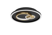 Lampen - EGLO TIRIOLO DECKENLEUCHTE Ø380 1800LM 4000K SCHWARZ/GOLD - 901244