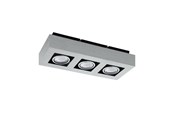 Lampen - EGLO LOKE 1 DECKENLEUCHTE 3L ALUMINIUM GEBÜRSTET - 91354