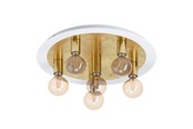 Lampen - EGLO PASSANO DECKENLEUCHTE 5L WEISS/GOLD - 97493