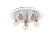 Lampen - EGLO PASSANO DECKE 5L WEISS/SILBER - 97496