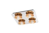 Lampen - EGLO TORANO DECKENLEUCHTE 4X510LM DAMPERB. CHROM/GOLD - 97524