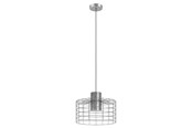 Lampen - EGLO MILLIGAN PENDELLEUCHTE E27 Ø380 ZINK - 43649