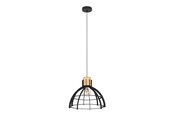 Lampen - EGLO STILLINGTON PENDELLEUCHTE E27 SCHWARZ/HOLZ - 43769