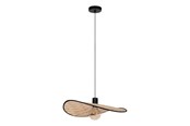 Lampen - EGLO MARYWELL PENDELLEUCHTE 500X345 E27 SCHWARZ/BAMBUS - 44044
