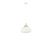 Lampen - EGLO SUMMERHILL PENDELLEUCHTE Ø400 HOLZ/WEISSER PAPIERSCHIRM FSC - 44064