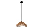 Lampen - EGLO LAVITER PENDELLEUCHTE Ø390 E27 SCHWARZ/NATUR FSC - 44072