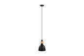 Lampen - EGLO GILWELL PENDELLEUCHTE Ø185 SCHWARZ/MESSING - 49693