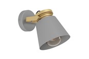 Lampen - EGLO TWICKEN WALL E27 GRAU/GOLD - 43835