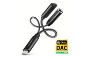 USB Kabel - AXAGON Hi-Res DAC Audio Adapter - USB-C to USB-C PD / 3.5 mm Audio Jack (female) - 10 cm - ADA-HCPD