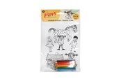 Kreativ-Spiele - Micki Pippi farv selv klistermærker m/farver - 18305