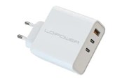 Handys - Adapter und Ladegeräte - LC Power LC-GAN-65 power adapter - GaN - USB Type A 2 x USB-C - 65 Watt - LC-GAN-65