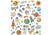 Hobby-Zubehör - Creativ Company - Space Stickers 1 Sheet - 29078
