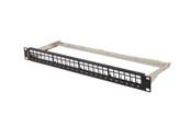 Netzwerkzubehör - Lanberg Patch Panel Blank 24-Port 1U 19" FTP for Keystone Modules Black - PPKS-0924-B