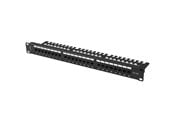 Netzwerkzubehör - Lanberg Patch Panel 24-Port 1U 19" CAT.6A UTP w/ Cable Organizer Black - PPUA-1124-B