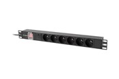 Stromkabel (Extern) - Lanberg - power distribution unit - 2500 Watt - PDU-06E-0200-IEC-BK