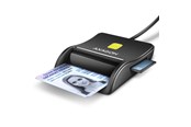 Speicherkarten Lesegerät/Adapter - AXAGON USB-A Smart card & SD / microSD / SIM / Smart Card Flatreader - CRE-SM3SD