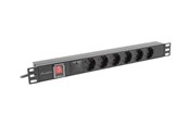 Stromkabel (Extern) - Lanberg - power distribution unit - 4000 Watt - PDU-06F-0200-BK