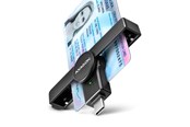 Speicherkarten Lesegerät/Adapter - AXAGON USB-C Smart Card  /ID Card PocketReader - CRE-SMPC