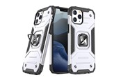Handys - Cover & Cases - Wozinsky Ring Armor case for iPhone 14 Pro Max armored cover magnetic holder ring silver - 9145576265635