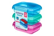 Küchengerät - Sistema Pack 200ml x 3 Lunch Coloured - 41524-T
