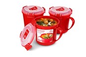 Küchenzubehör - Sistema 656ml Medium Soup Mug 3 Pack - 82012