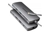 USB-Hubs - AXAGON SuperSpeed USB-C Hub USB-Hubs - USB 3.2 - 9 - Grau - HMC-8HLSA